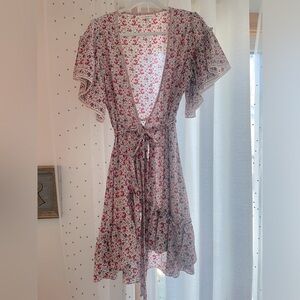 Max Studio Floral Wrap Dress